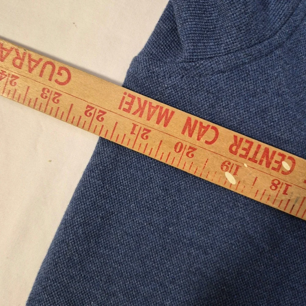 NWT Jos. A. Bank Quarter Zip Pullover Mens Large‎ Blue Tailored Fit Elbow Patch